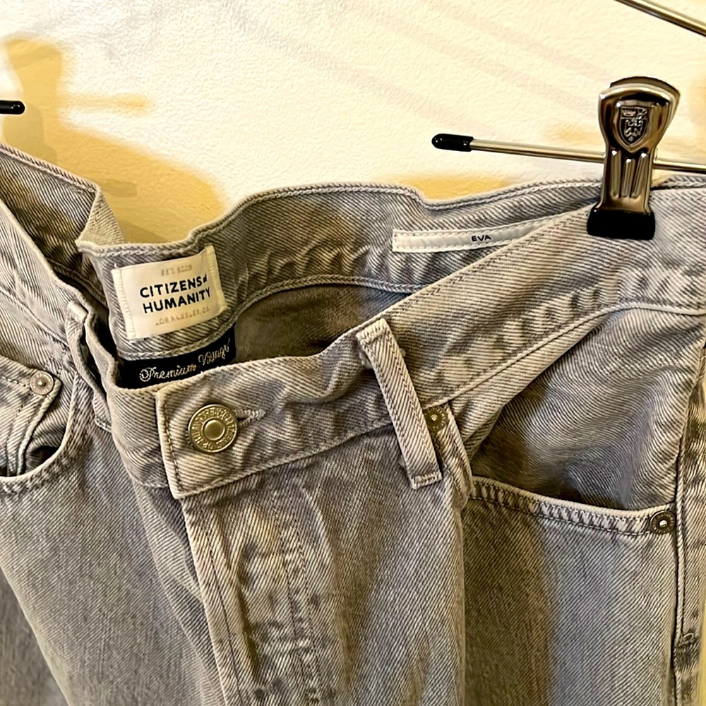 Citizens of Humanity gray wide leg jeans style "Eva"